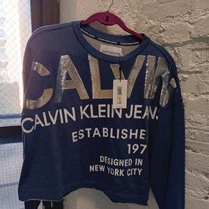Calvin Klein sequin sweat shirt